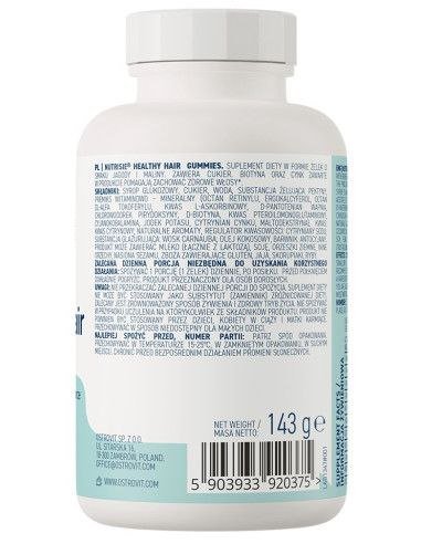 25 NUTRISIE® Healthy Hair Gummies - Piękne i Zdrowe Włosy 60 sztuk